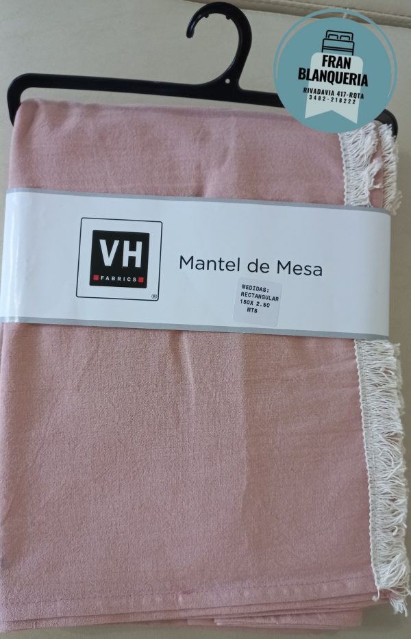 Mantel De Mesa Tusor Con Flecos Medida 1.50 x 2.50 MTS