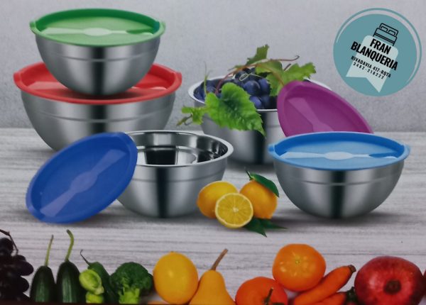 Juego De 5 Bowl De Acero Inoxidable