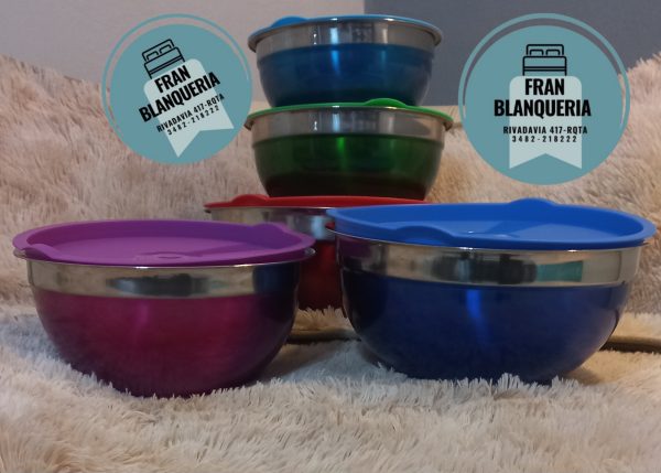 Juego De 5 Bowl De Acero Inoxidable - Imagen 4