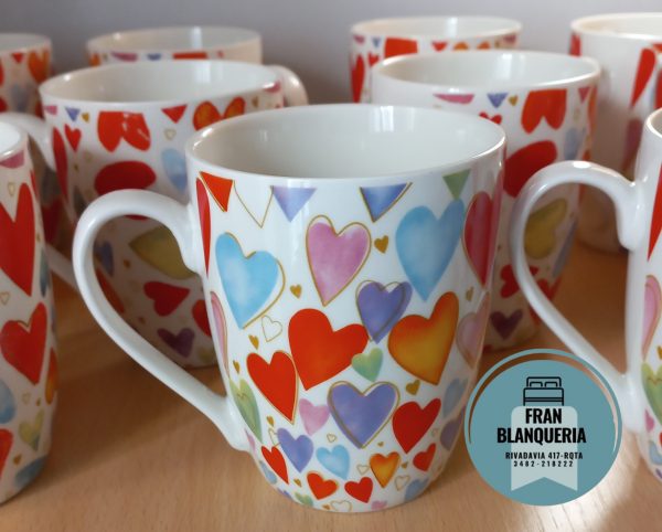 Tazas De Cerámica Con Corazones - Imagen 3