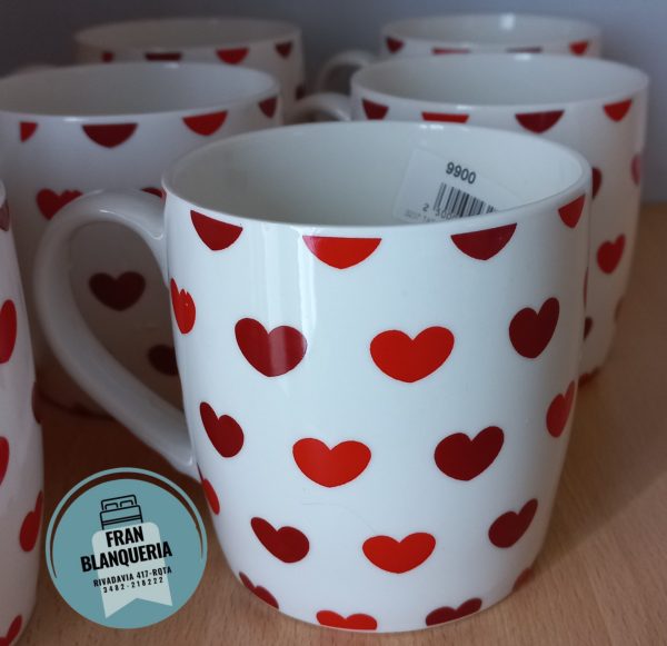 Tazas Cerámica Con Corazones