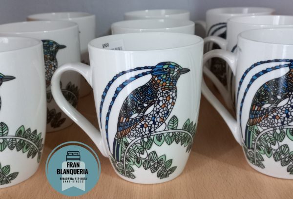 Tazas De Cerámica Motivos Pájaros - Imagen 5