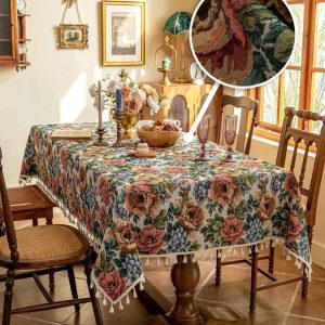 Tienda 97 Mantel tela jacquard cuadro 90x90cm