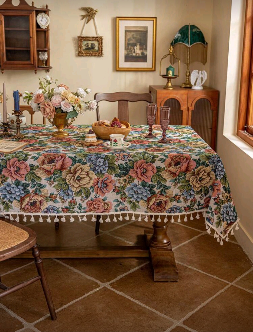 Mantel tela jacquard cuadro 90x90cm 7 Mantel tela jacquard cuadro 90x90cm - Imagen 7