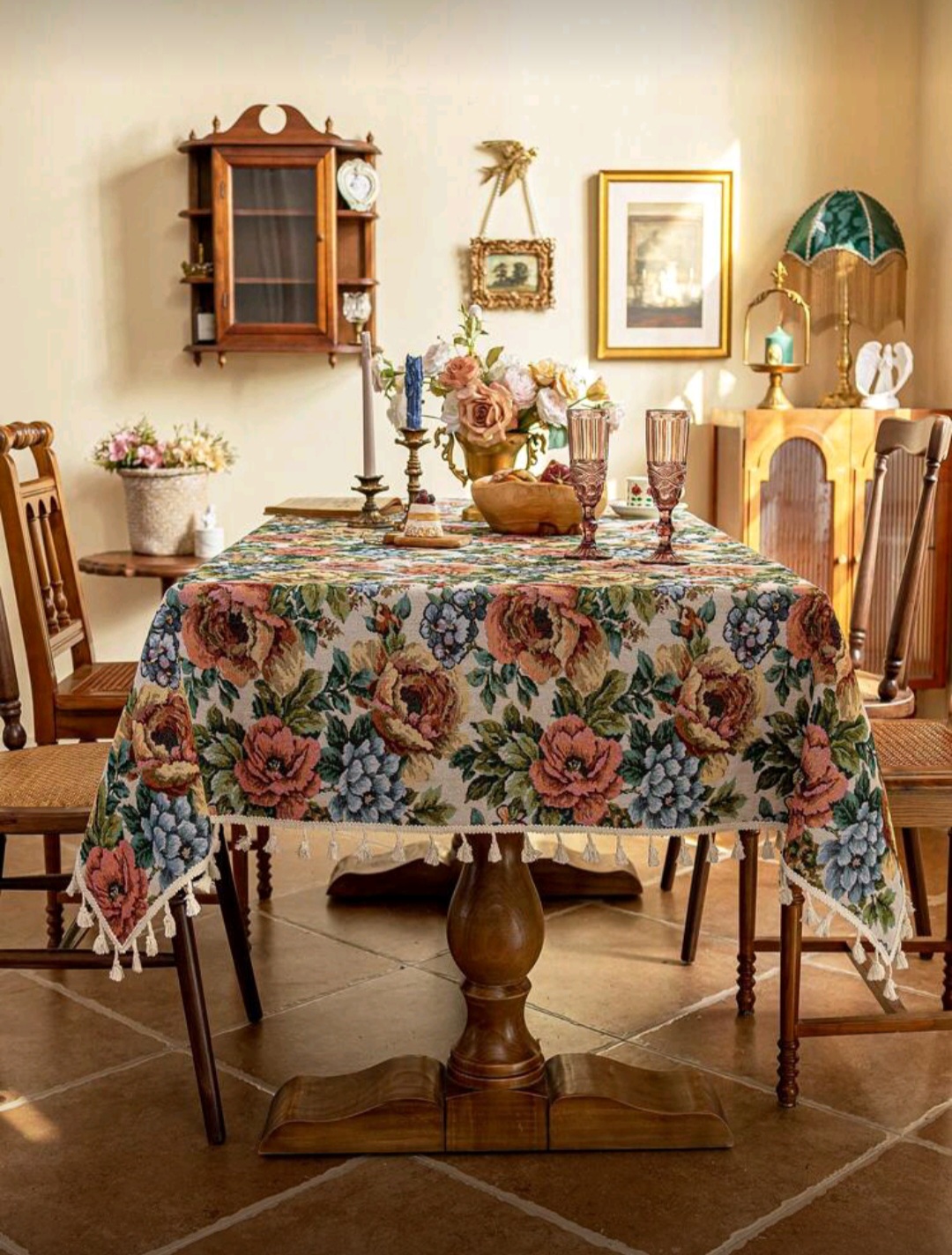 Mantel tela jacquard cuadro 90x90cm 8 Mantel tela jacquard cuadro 90x90cm - Imagen 8