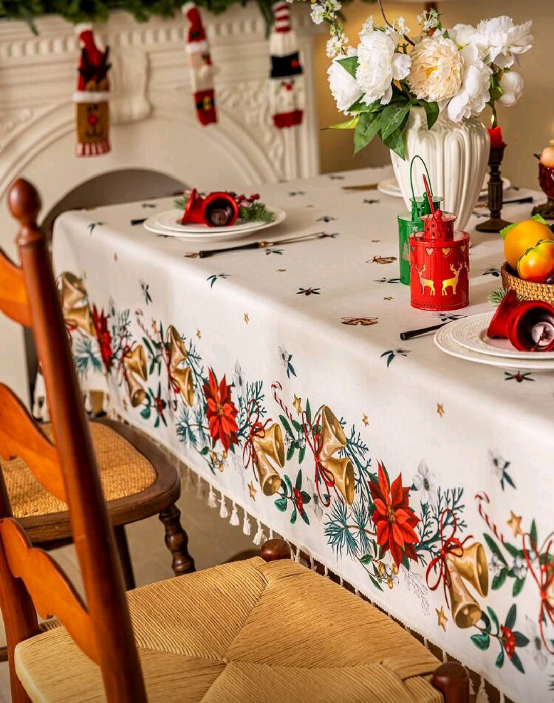 Mantel con flecos de tela bambú 1.40x2.20M 7 Mantel con flecos de tela bambú 1.40x2.20M - Imagen 7