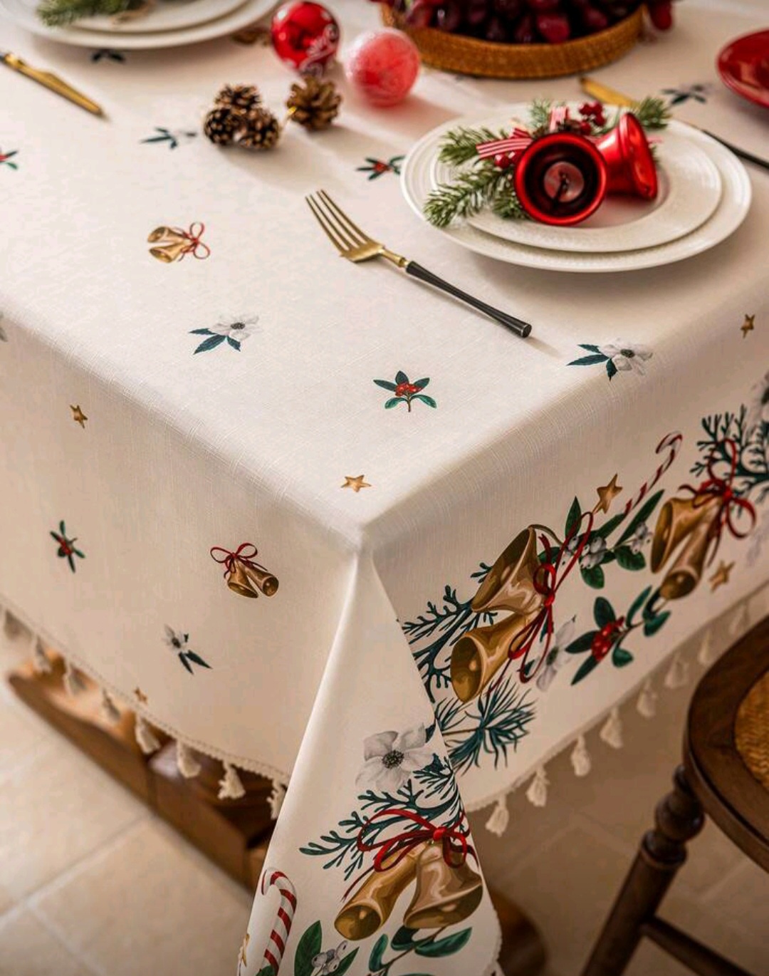 Mantel con flecos de tela bambú 1.40x2.20M 10 Mantel con flecos de tela bambú 1.40x2.20M - Imagen 10