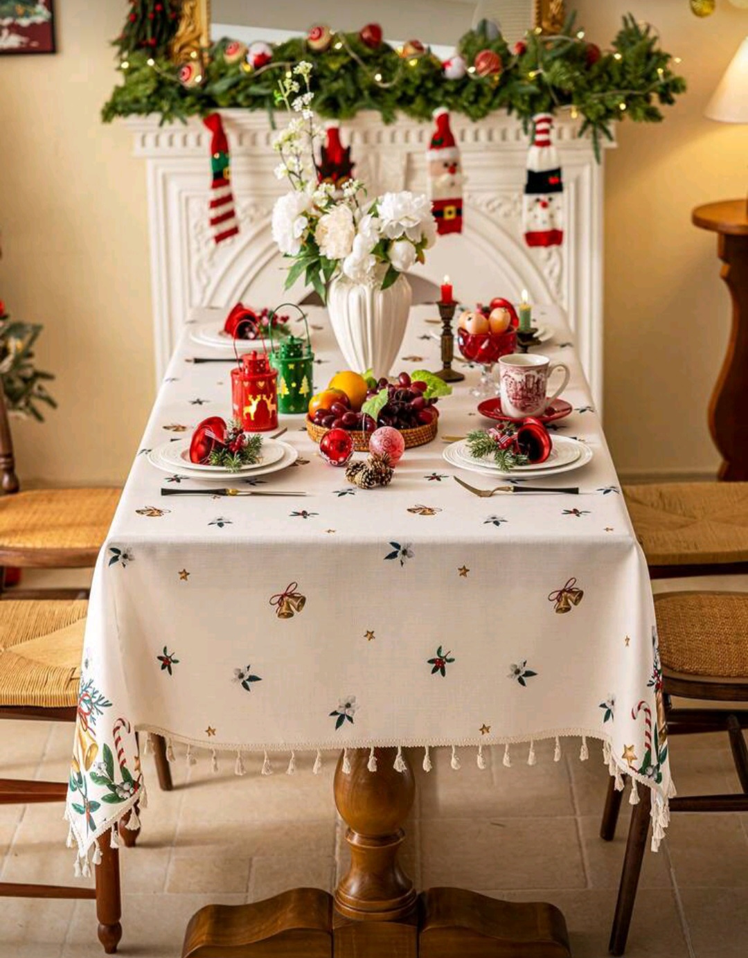 Mantel con flecos de tela bambú 1.40x2.20M 11 Mantel con flecos de tela bambú 1.40x2.20M - Imagen 11