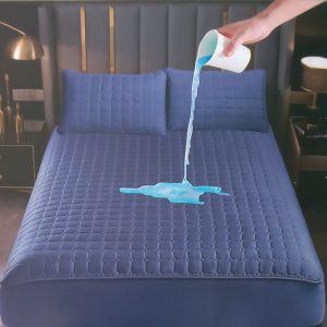 Cubre Colchón 100% Impermeable Viene Con 2 Fundas Impermeables Para Las Almohadas Medida Queen 160x203+40cm