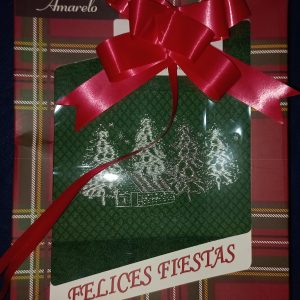 Toallita Individual BORDADA Navideña En Caja 100% Algodón