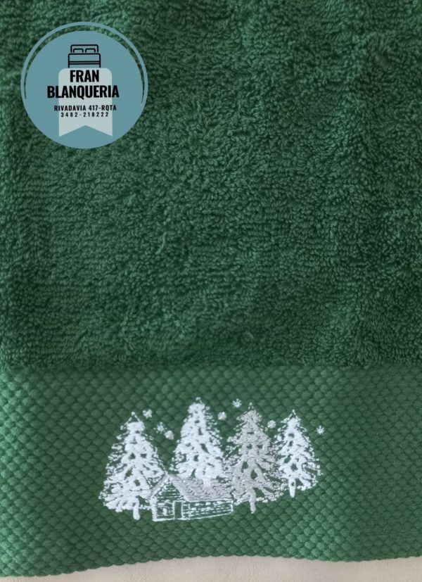 Toallita Individual BORDADA Navideña En Caja 100% Algodón - Imagen 3