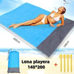 Lona Playera Impermeable Con Estacas Medida 140x200 M