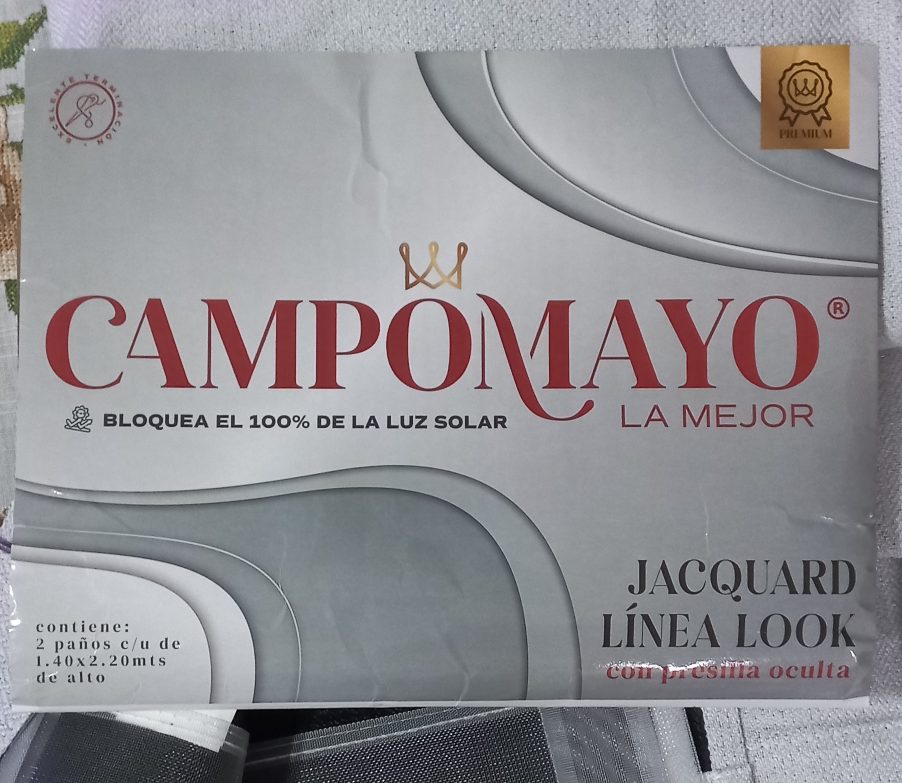 Cortina Jacquard con presilla oculta bloquea el 100% de la luz solar 2 Cortina Jacquard con presilla oculta bloquea el 100% de la luz solar - Imagen 2