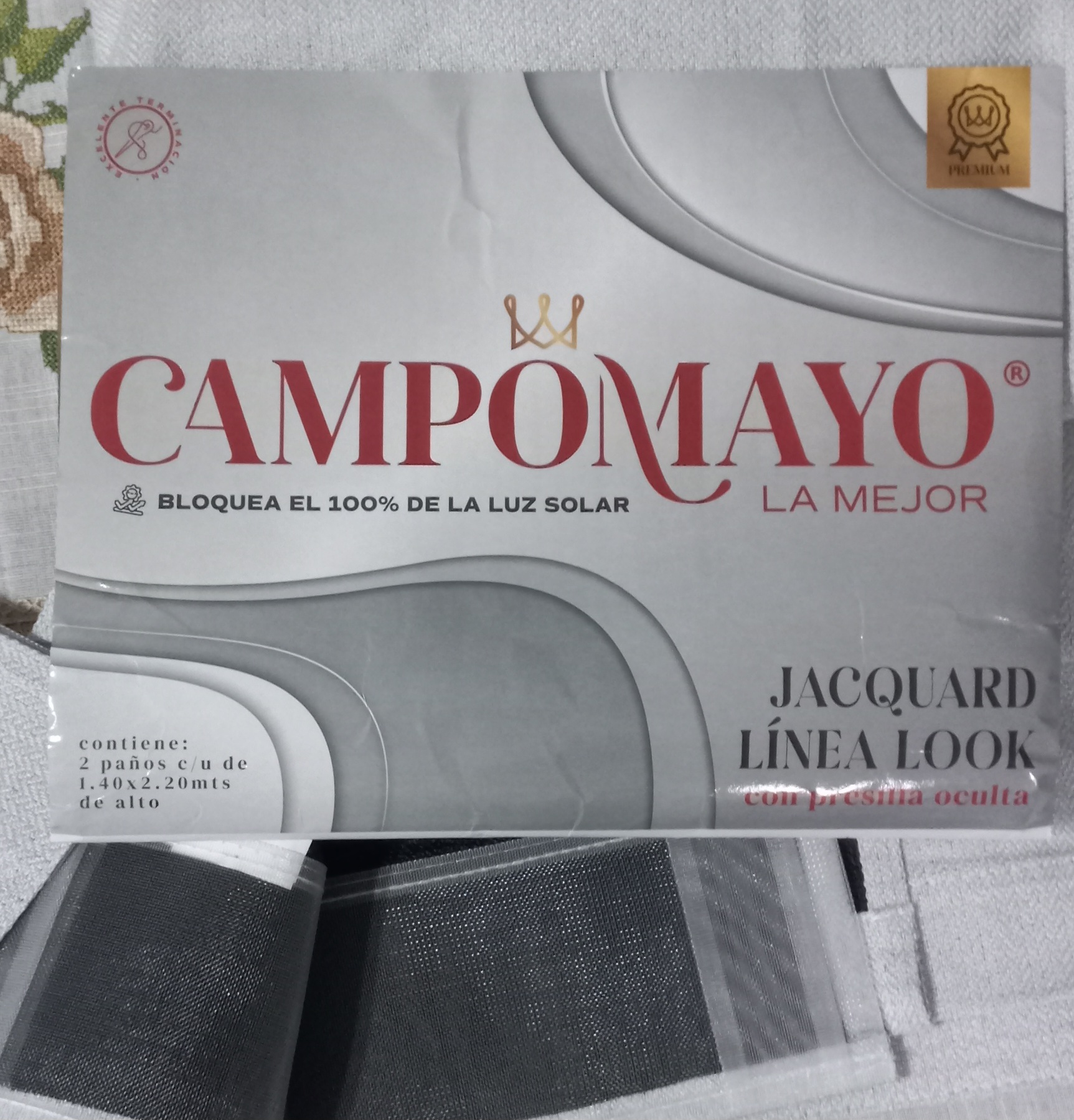 Cortina Jacquard con presilla oculta bloquea el 100% de la luz solar 1 Cortina Jacquard con presilla oculta bloquea el 100% de la luz solar