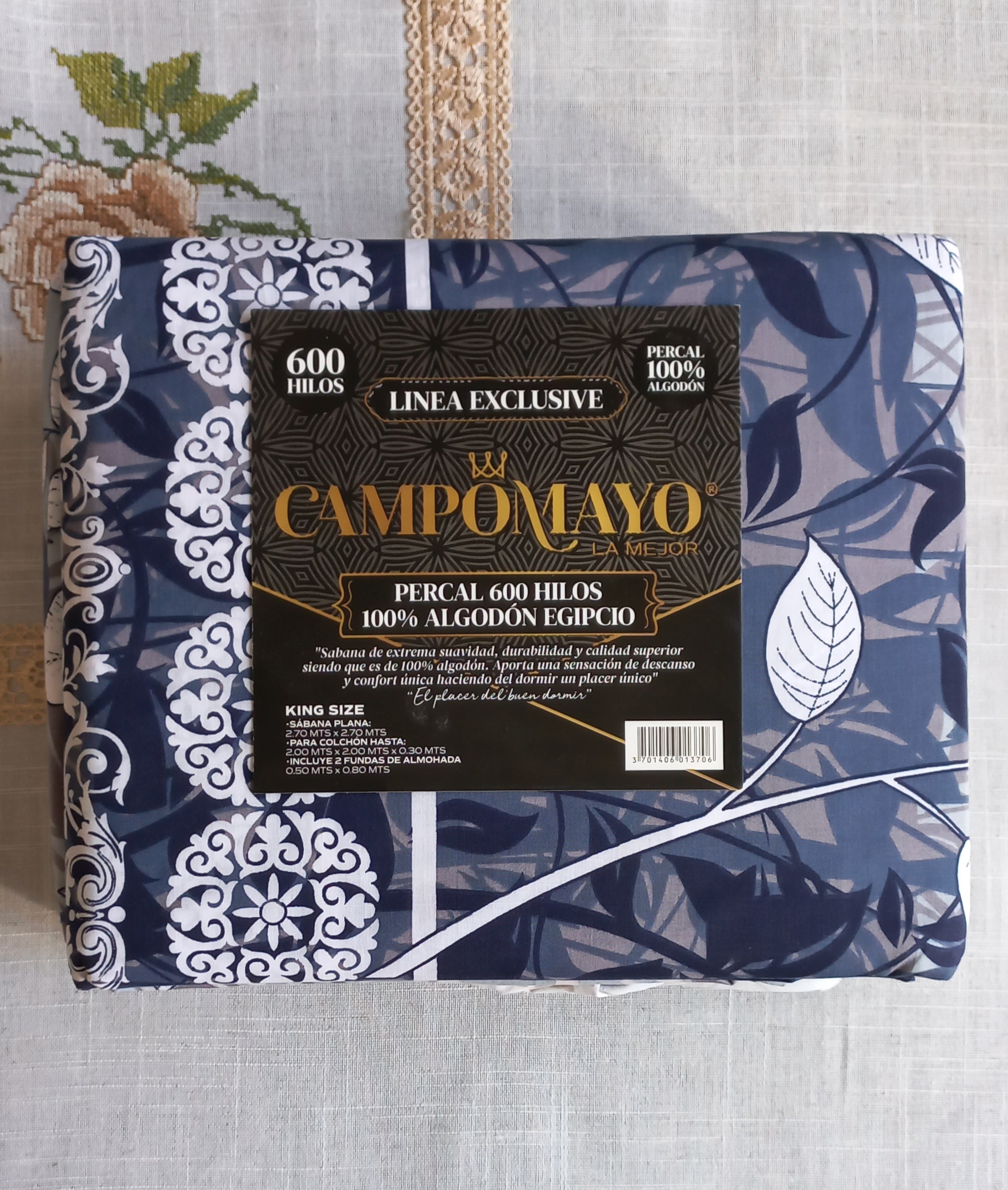 Juego de sábanas 100% Algodón EGIPCIO Percal 600 Hilos Medida KING 1 Juego de sábanas 100% Algodón EGIPCIO Percal 600 Hilos Medida KING