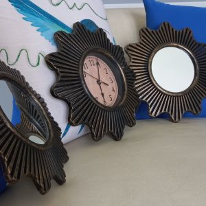 Tienda 100 Set de 1 Reloj y 2 Espejos ideal para decorar tus ambientes o regalar