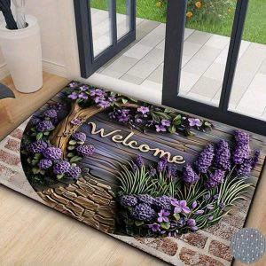 Tienda 17 Alfombra hortensias duradera y antideslizante medida 40x60cm