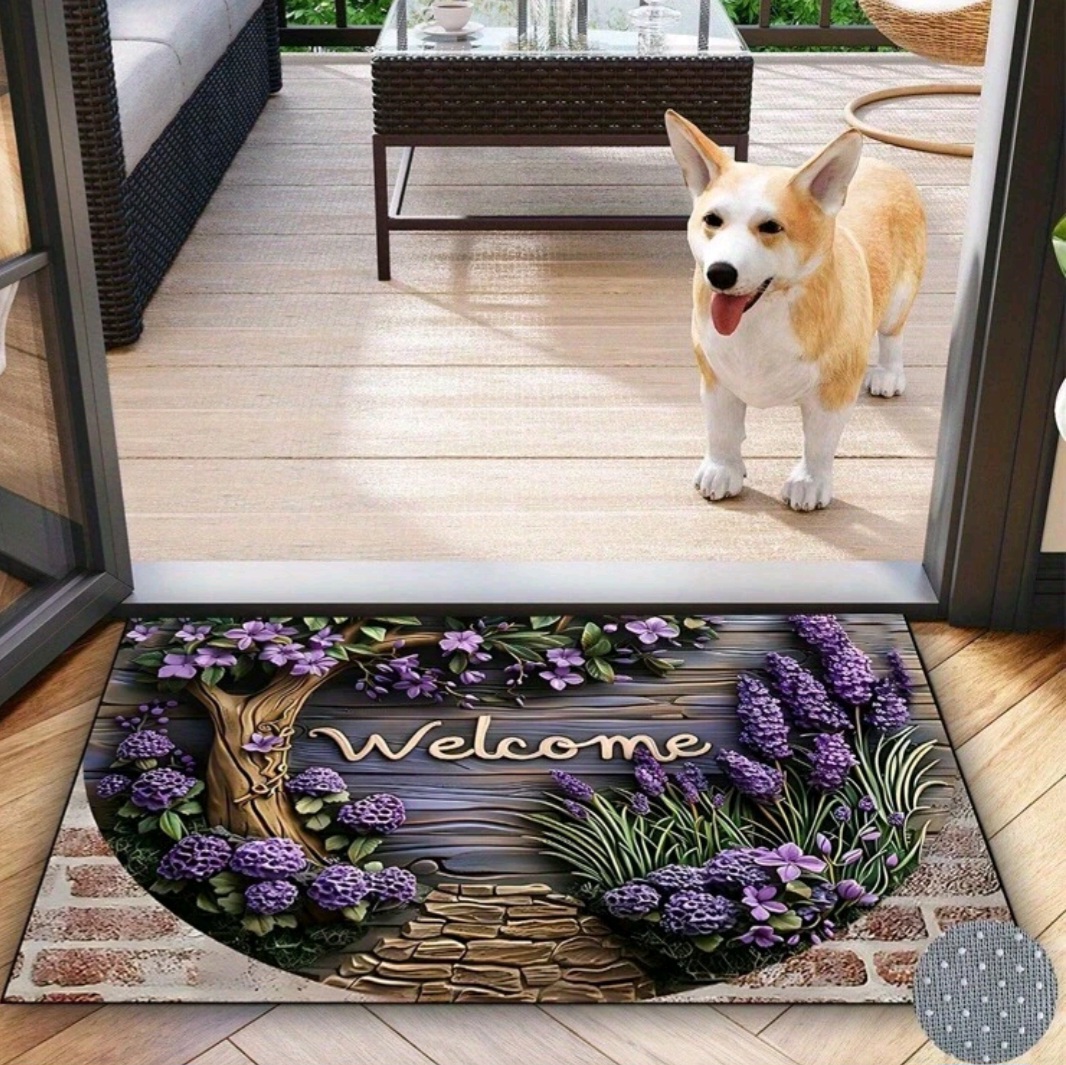 Alfombra hortensias duradera y antideslizante medida 60x90cm 5 Alfombra hortensias duradera y antideslizante medida 60x90cm - Imagen 5