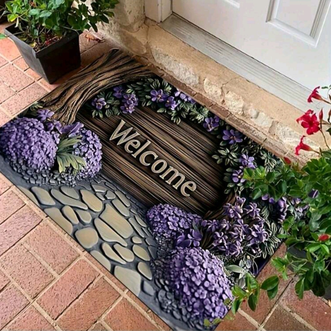 Alfombra hortensias duradera y antideslizante medida 60x90cm 8 Alfombra hortensias duradera y antideslizante medida 60x90cm - Imagen 8