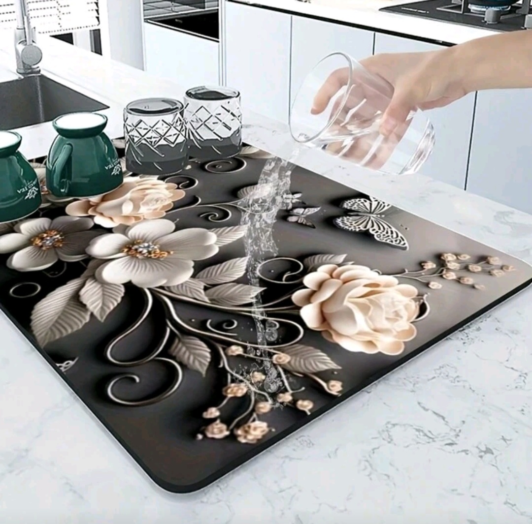 Alfombra absorbente secadora de efecto visual 3D rosa roja medida 30x40cm 5 Alfombra absorbente secadora de efecto visual 3D rosa roja medida 30x40cm - Imagen 5