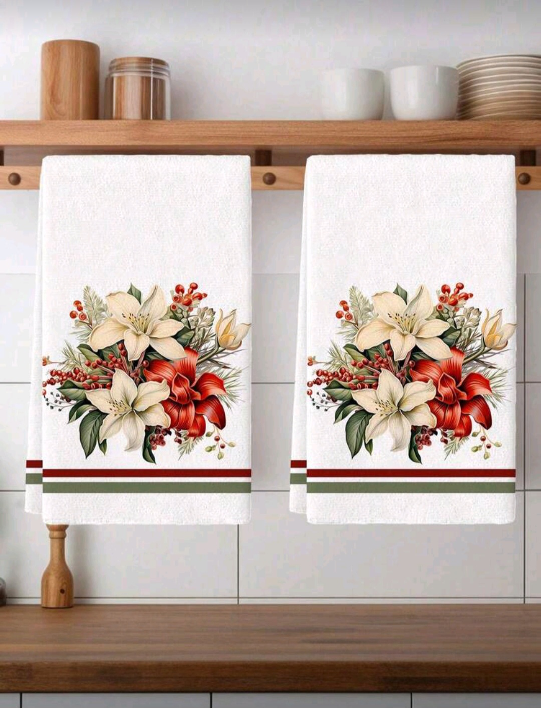 Toallas de cocina con estampado de flores super suaves medida 40x60cm 1 Toallas de cocina con estampado de flores super suaves medida 40x60cm