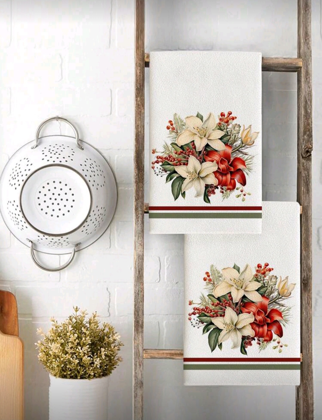 Toallas de cocina con estampado de flores super suaves medida 40x60cm 2 Toallas de cocina con estampado de flores super suaves medida 40x60cm - Imagen 2