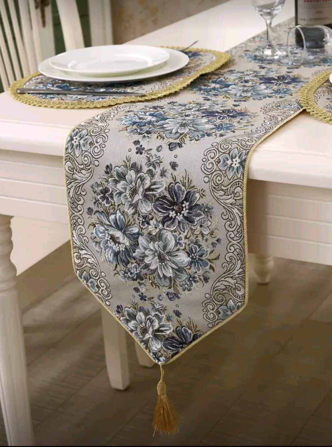 Camino de mesa jacquard 30x1.60M 1 Camino de mesa jacquard 30x1.60M