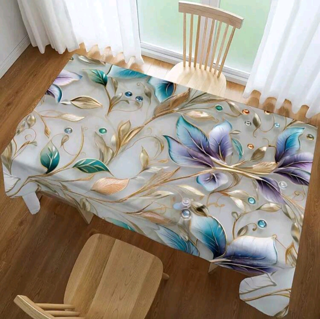 Mantel Antimanchas con diseño botánico y de mariposas 1.40x1.80M 1 Mantel Antimanchas con diseño botánico y de mariposas 1.40x1.80M