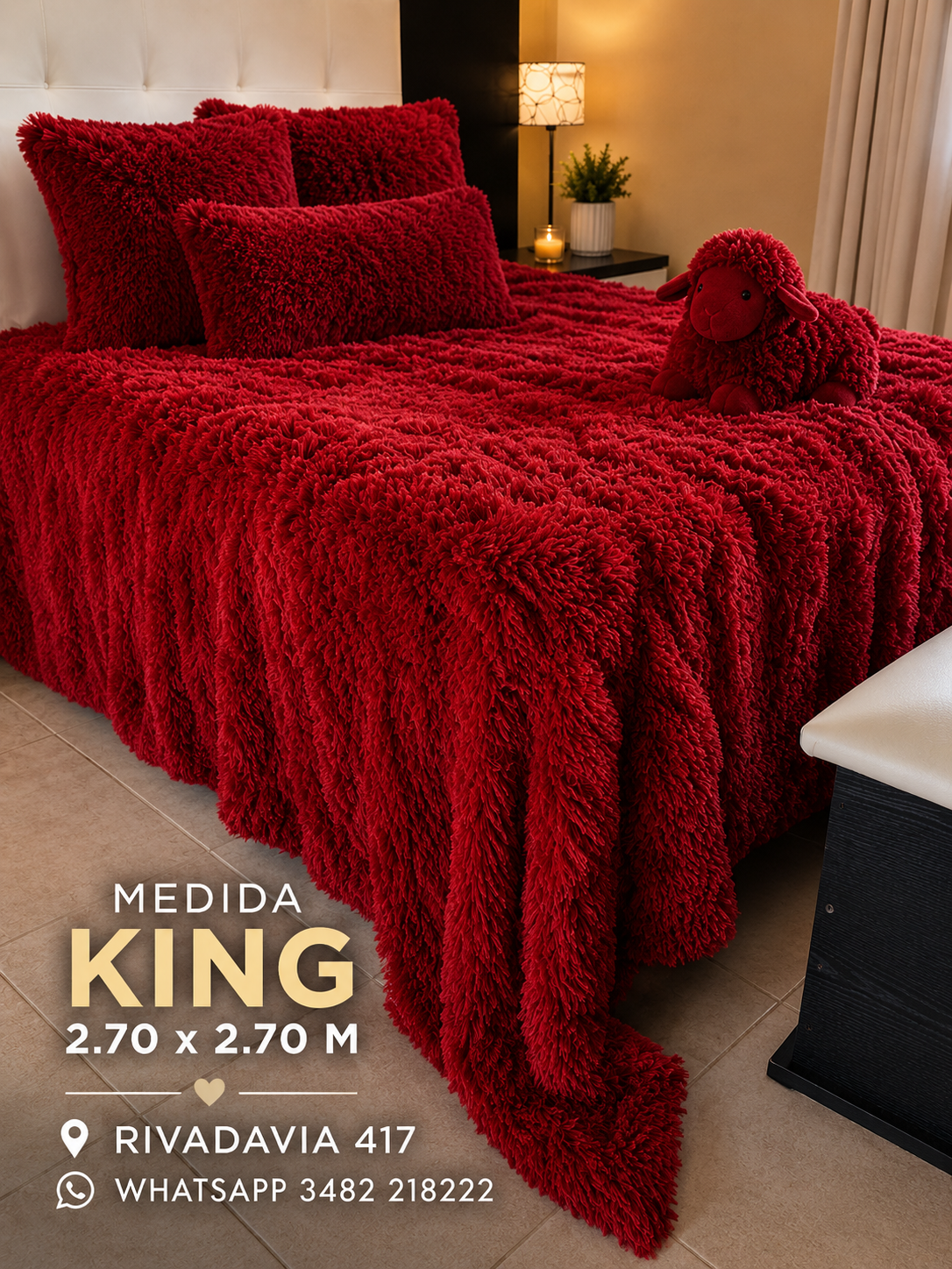Frazada Con PIEL y Corderito Medida King Size 2.70x2.70 M 5 Frazada Con PIEL y Corderito Medida King Size 2.70x2.70 M - Imagen 5
