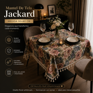 Mantel Tela Jacquard medida 90x90cm