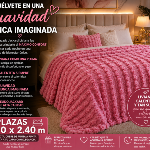 Frazada Jackard 2 1/2 Plazas 2.20x2.40 M