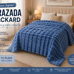 Frazada Jackard 1 1/2 Plazas 1.50x2.20 M