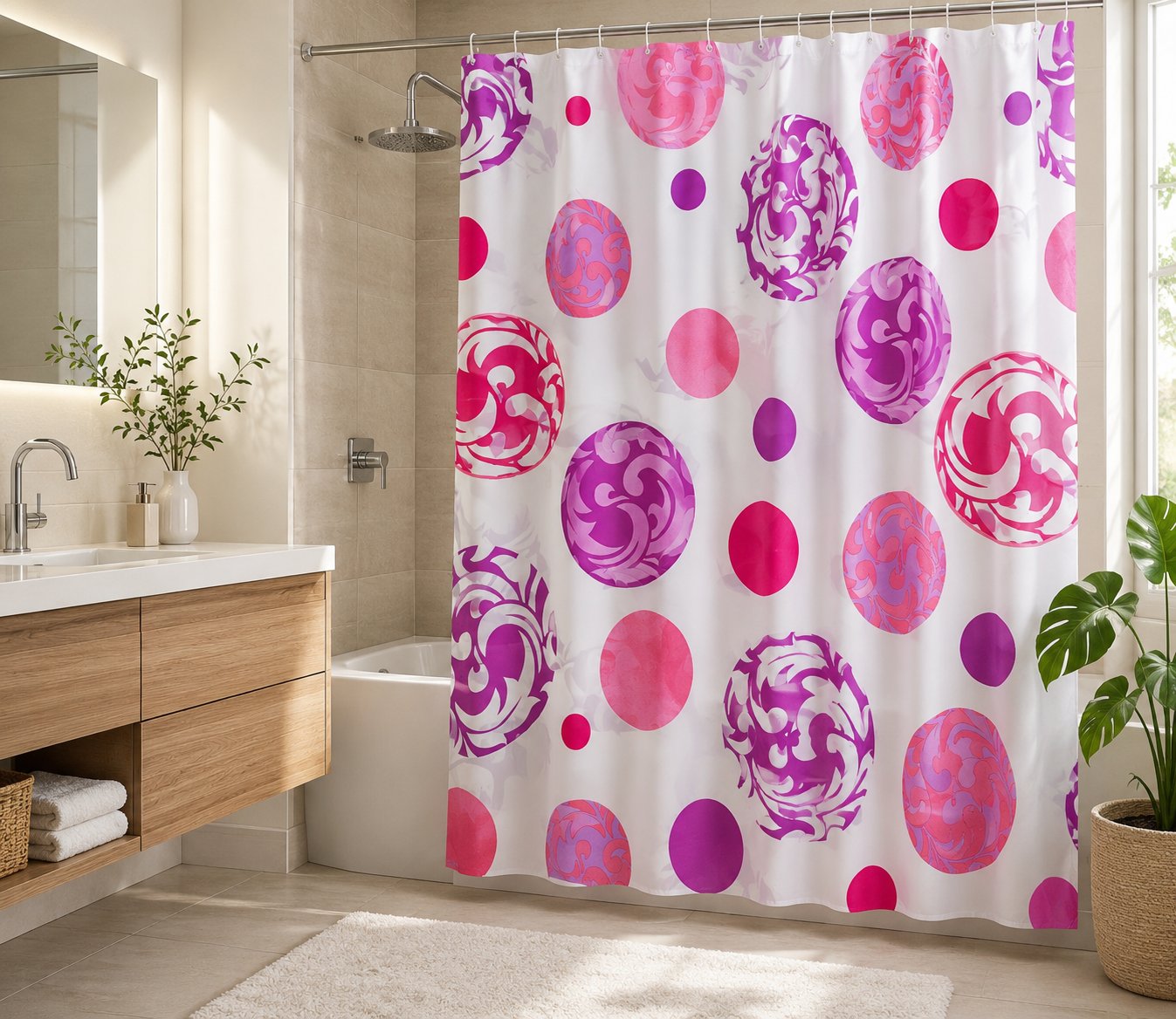 Cortina de Baño No necesita protector interno 1 Cortina de Baño No necesita protector interno