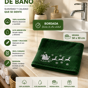 Toallita Individual Bordada 100% Algodón Medida 50x30 Cm