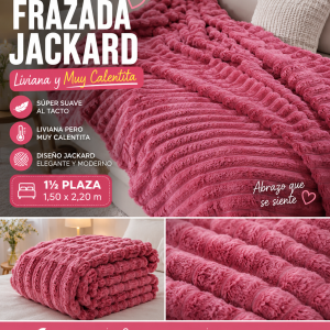 Frazada Jackard 1 1/2 Plazas 1.50x2.20 M