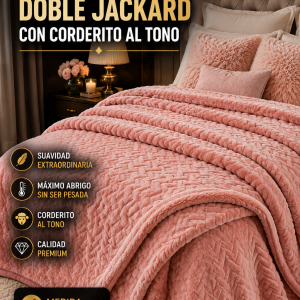 Frazada Doble Jackard Queen 2 1/2 Plazas 2.20x2.40 M (