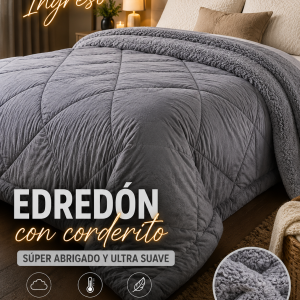 Edredón Con Corderito Medida Queen 2.30x2.50 M