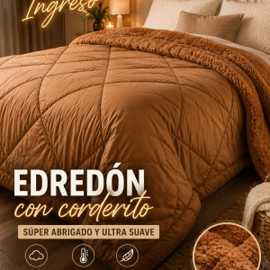 Edredón Con Corderito Medida Queen 2.30x2.50 M