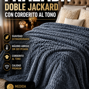 Frazada Doble Jackard Queen 2 1/2 Plazas 2.20x2.40 M