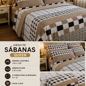 Juego De Sábanas Medida Queen