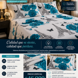 Juego De Sábanas Medida Queen