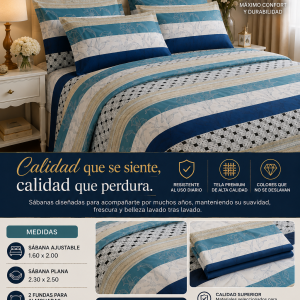 Juego De Sábanas Medida Queen