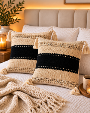 Fundas Tejido Artesanal para Almohadones Medida 38x38 cm