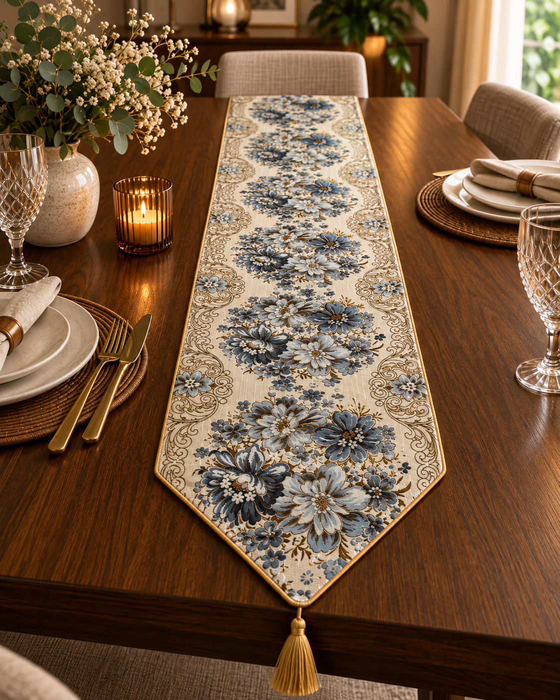 Camino de mesa tela jacquard 1.78M x 28Cm 13 Camino de mesa tela jacquard 1.78M x 28Cm - Imagen 13