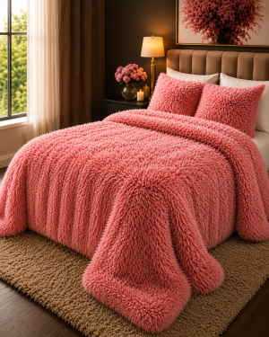 Frazada Con PIEL y Corderito  Medida King Size 2.70x2.70 M