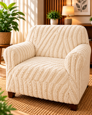 Funda para Sillón Premium de 1 Cuerpo – Color Beige Claro – 90 cm x 1,40 m