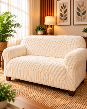 Funda para Sillón Premium de 2 Cuerpos – Color Beige Claro – 1,40 x 1,80 m